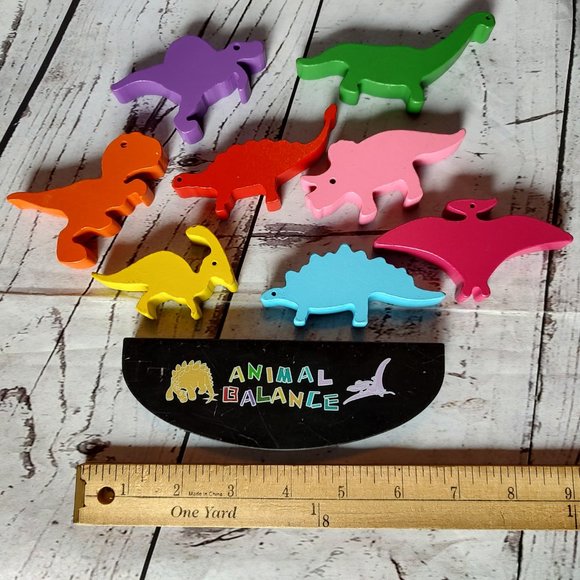 DPTOYZ Wooden Stacking Dinosaur Toys for Kids 3-5 Year Old Boys & Girls, Toddler - Picture 4 of 5